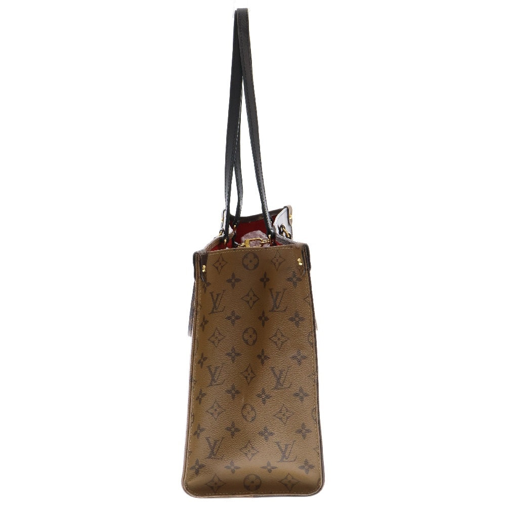LOUIS VUITTON(ルイヴィトン) オンザゴーMM ジャイアントモノグラム・モノグラムリバース 2WAY レザー トートバッグ ショルダーバッグ ICチップ M45321 ブラウン