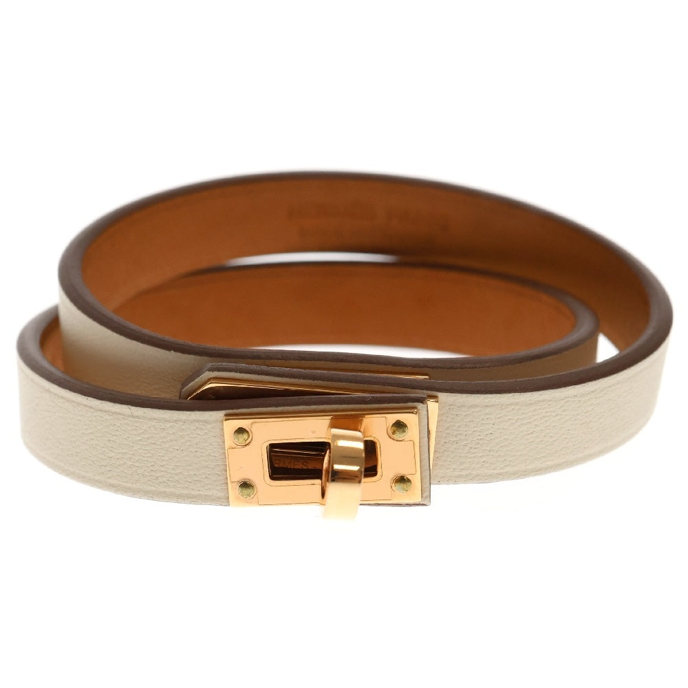 HERMES(エルメス) ミニ ケリー ドゥブルトゥール ナタ スイフト ブレスレットベージュ ピンクゴールド金具 U刻印