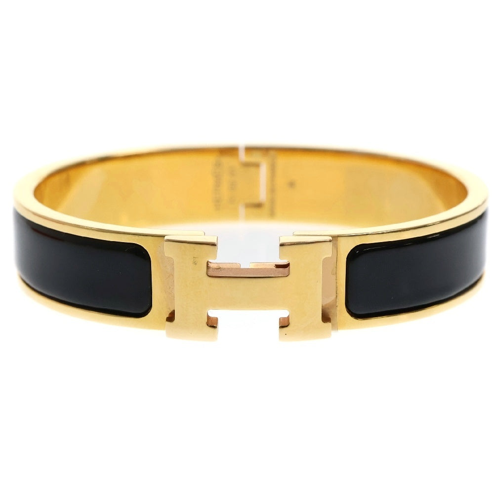 HERMES(エルメス) クリッククラックPM バングル ゴールド×ブラック GP アクセサリー