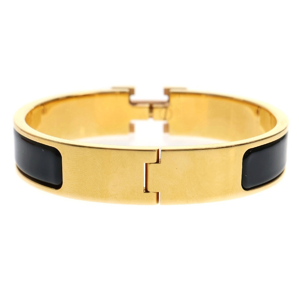 HERMES(エルメス) クリッククラックPM バングル ゴールド×ブラック GP アクセサリー