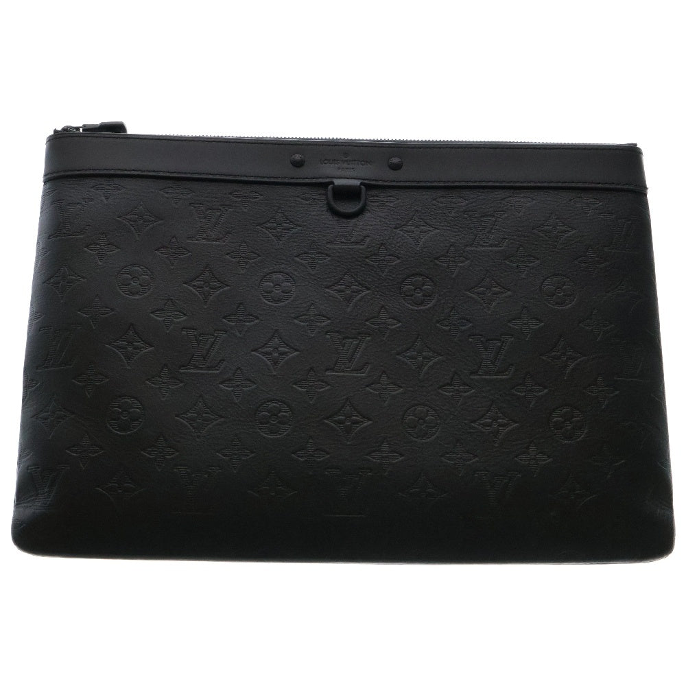 LOUIS VUITTON(ルイヴィトン) モノグラムシャドウ ポシェットディスカバリー ブラック レザー クラッチバッグ セカンドバッグ M62903