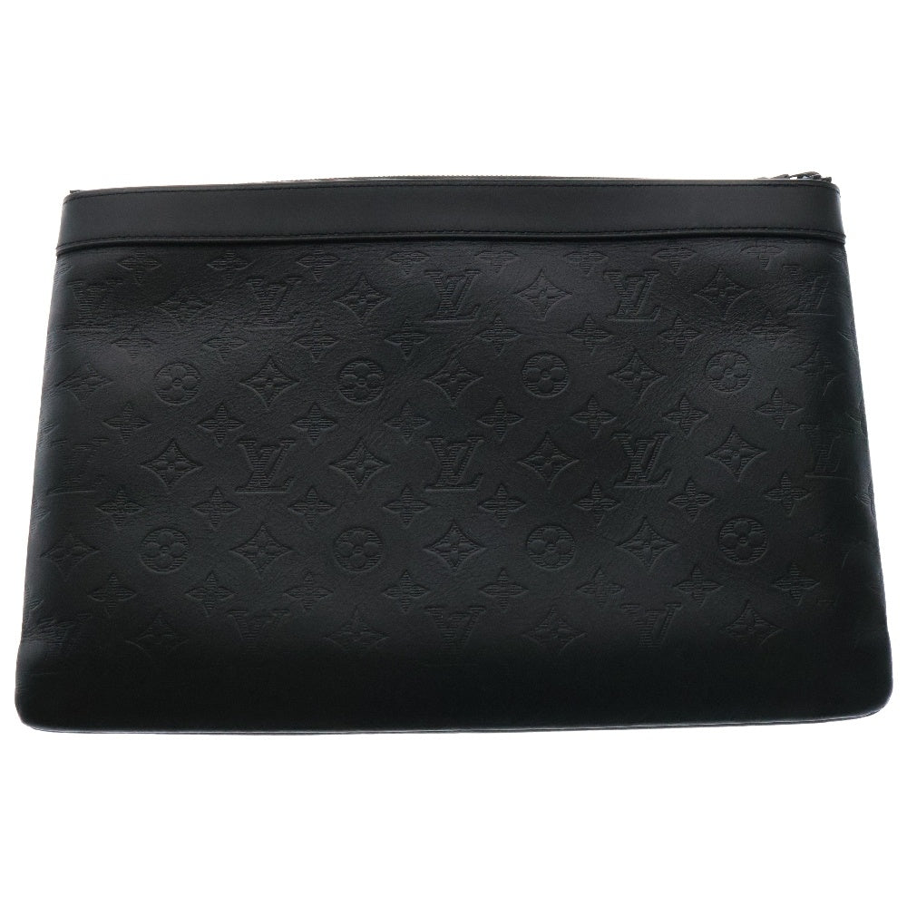 LOUIS VUITTON(ルイヴィトン) モノグラムシャドウ ポシェットディスカバリー ブラック レザー クラッチバッグ セカンドバッグ M62903