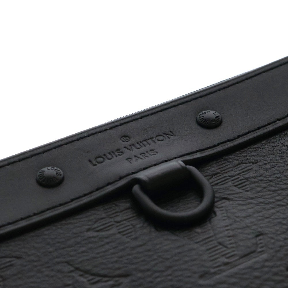 LOUIS VUITTON(ルイヴィトン) モノグラムシャドウ ポシェットディスカバリー ブラック レザー クラッチバッグ セカンドバッグ M62903