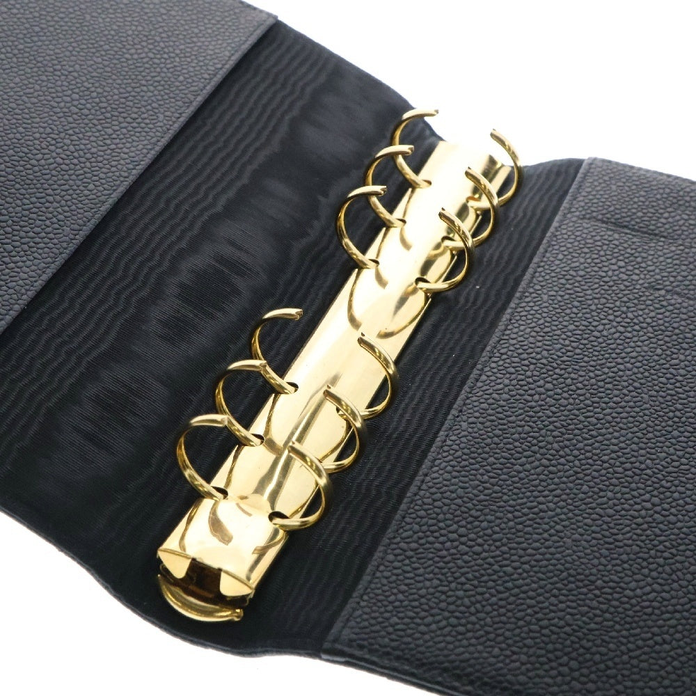 CHANEL(シャネル) マトラッセ ピコローレ 手帳カバー ブックカバー キャビアスキン ブラック ゴールド金具