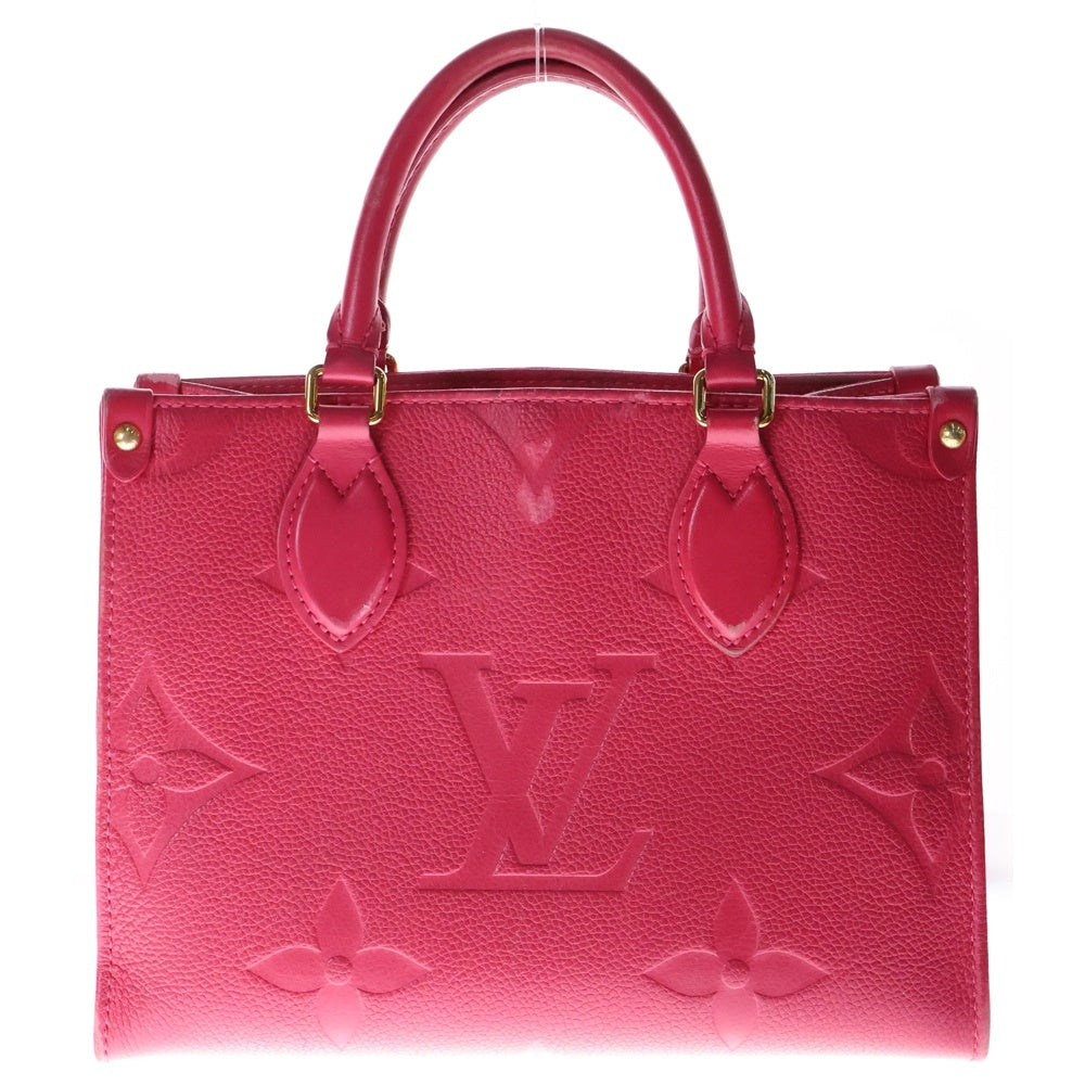 LOUIS VUITTON(ルイヴィトン) モノグラムアンプラント オンザゴーPM フリージア ハンドバッグ ミニバッグ ピンク レザー ゴールド金具 M45660