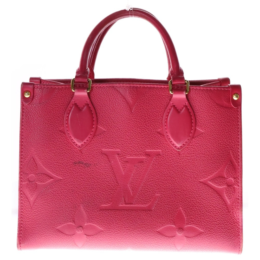 LOUIS VUITTON(ルイヴィトン) モノグラムアンプラント オンザゴーPM フリージア ハンドバッグ ミニバッグ ピンク レザー ゴールド金具 M45660