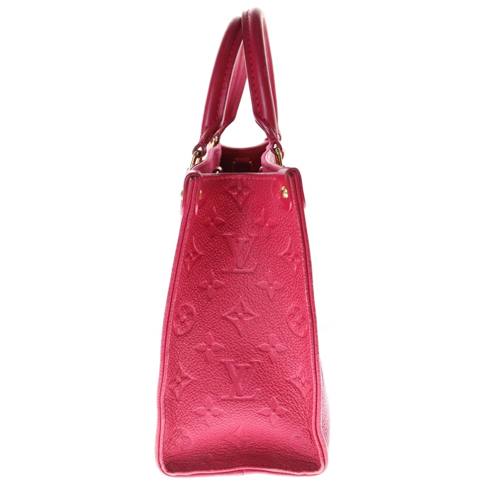 LOUIS VUITTON(ルイヴィトン) モノグラムアンプラント オンザゴーPM フリージア ハンドバッグ ミニバッグ ピンク レザー ゴールド金具 M45660