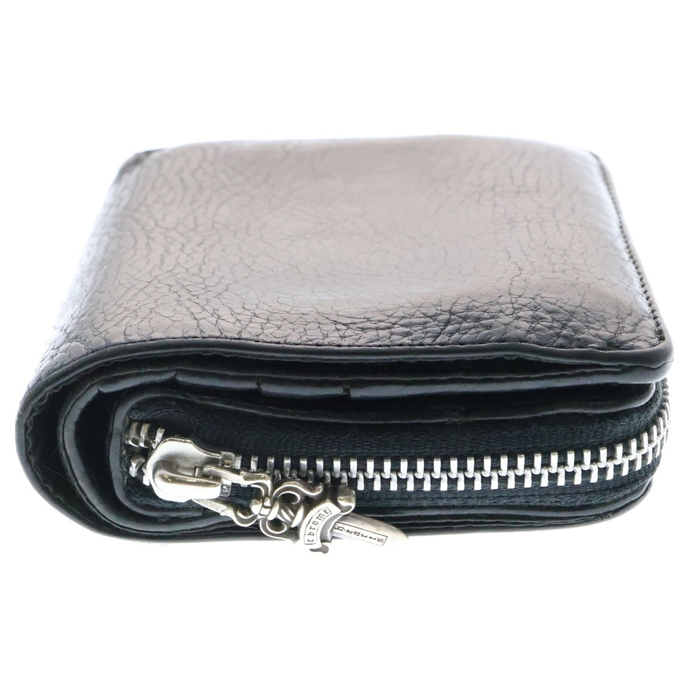 CHROME HEARTS(クロムハーツ) SQ ZIP BILL スクエアジップビル レザーウォレット 財布 ブラック BCA376