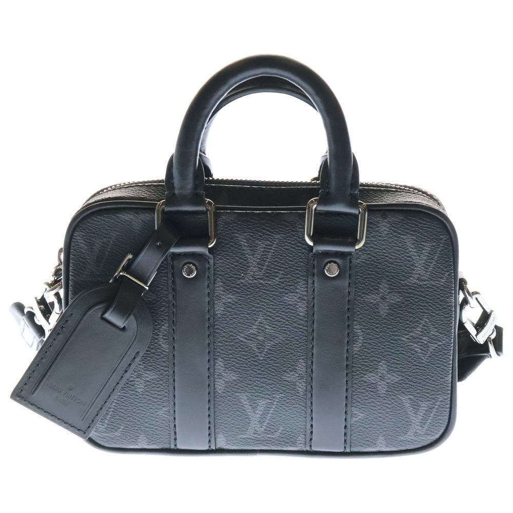 LOUIS VUITTON(ルイヴィトン) ナノ PVD モノグラム エクリプス 2WAY キャンバス レザー ハンド ショルダーバッグ M82770 RFID