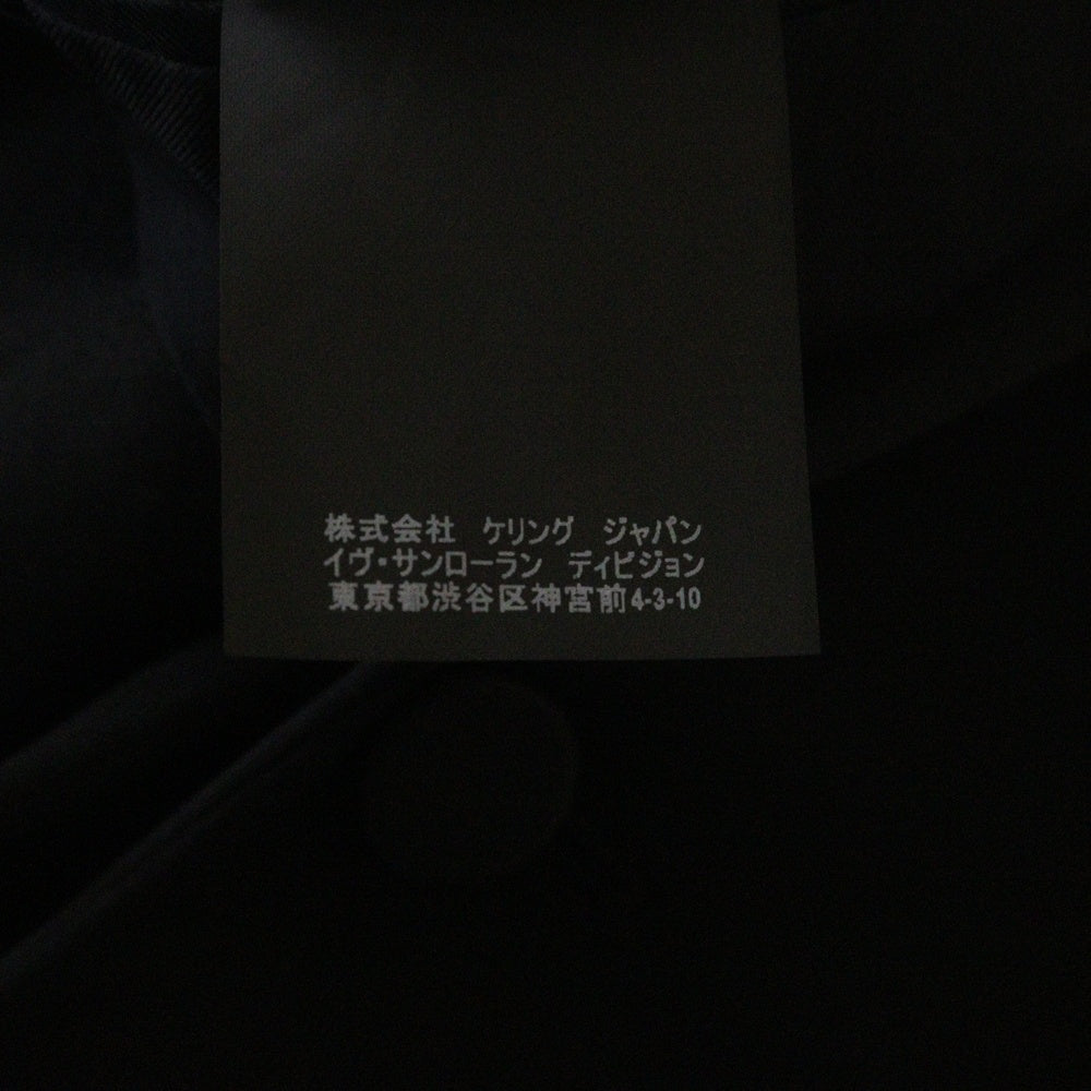 SAINT LAURENT PARIS(サンローランパリ) カットオフ ピークドラペル ノースリーブ ウール ジャケット ベスト ブラック 472854 Y239W