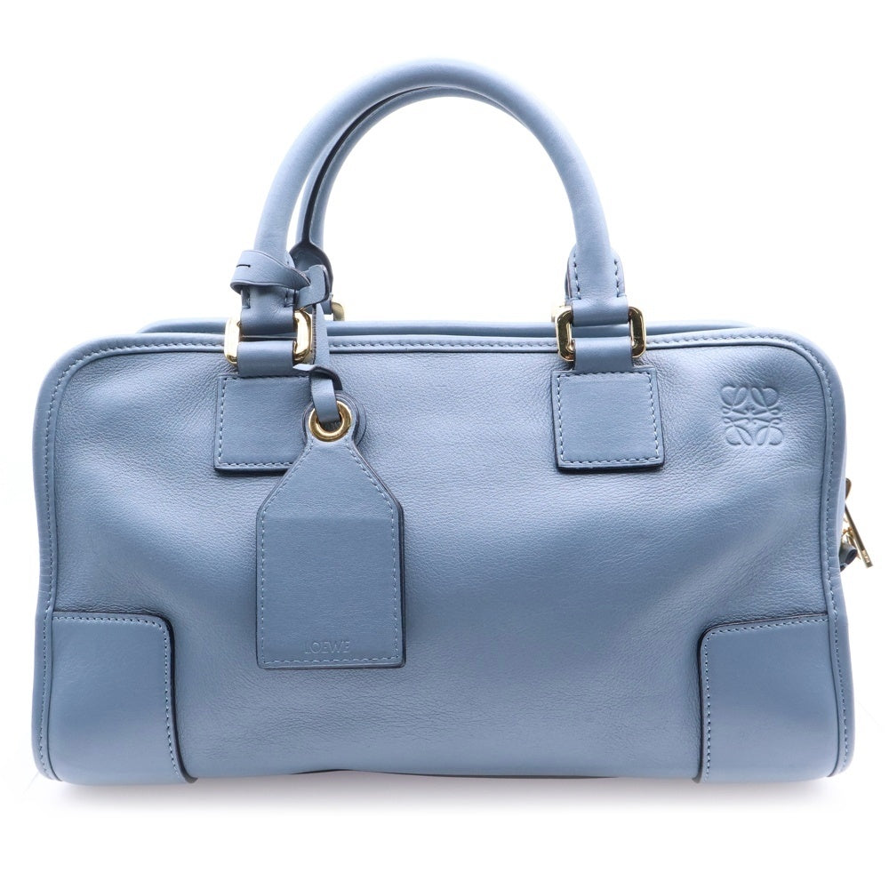 LOEWE(ロエベ) アマソナ28 2WAYハンドバッグ ショルダーバッグ ライトブルー ゴールド金具 レザー