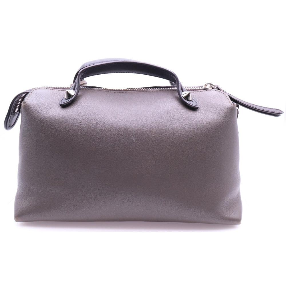 FENDI(フェンディ) バイザウェイ ミディアム 2WAYバッグ ハンドバッグ ショルダーバッグ グレー×ブラック×グレージュ レザー シルバー金具