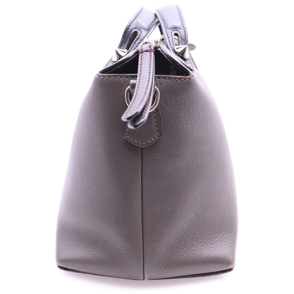 FENDI(フェンディ) バイザウェイ ミディアム 2WAYバッグ ハンドバッグ ショルダーバッグ グレー×ブラック×グレージュ レザー シルバー金具