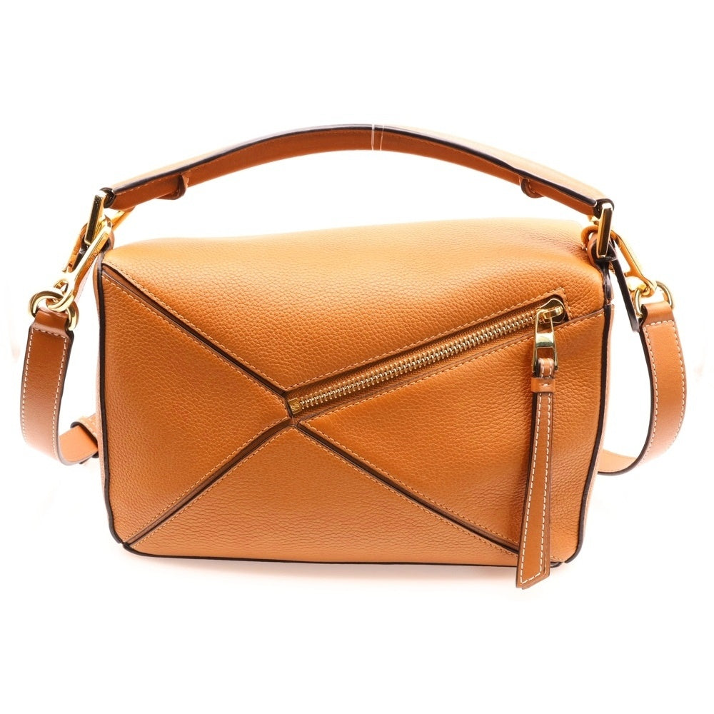 LOEWE(ロエベ) パズルバッグ スモール ブラウン レザー 2wayハンドバッグ ショルダーバッグ