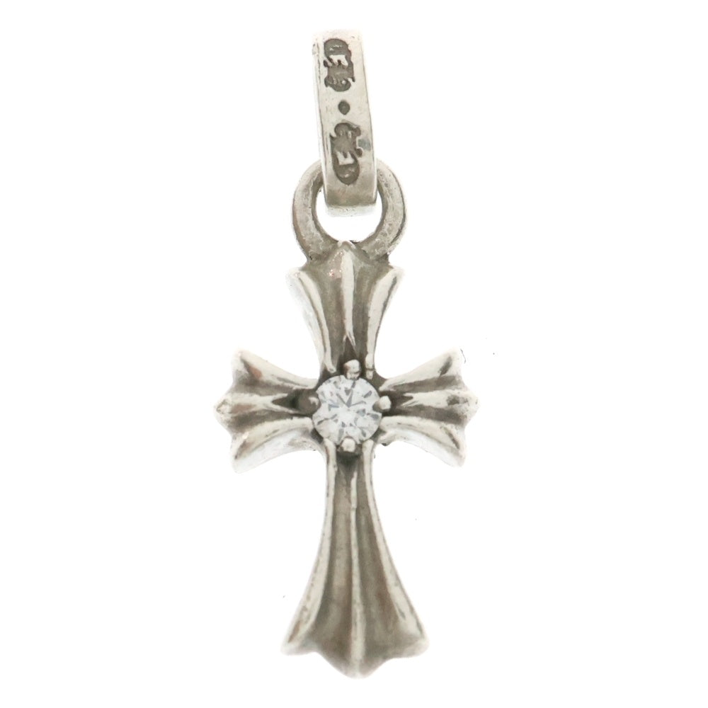 CHROME HEARTS(クロムハーツ) CRS BBYFAT DMND ベイビーファットクロス 両面1ダイヤ ペンダントトップ シルバー BCA238