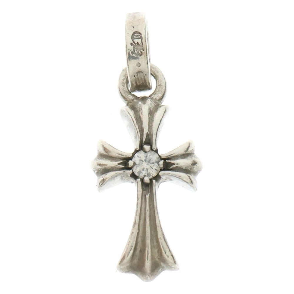 CHROME HEARTS(クロムハーツ) CRS BBYFAT DMND ベイビーファットクロス 両面1ダイヤ ペンダントトップ シルバー BCA238