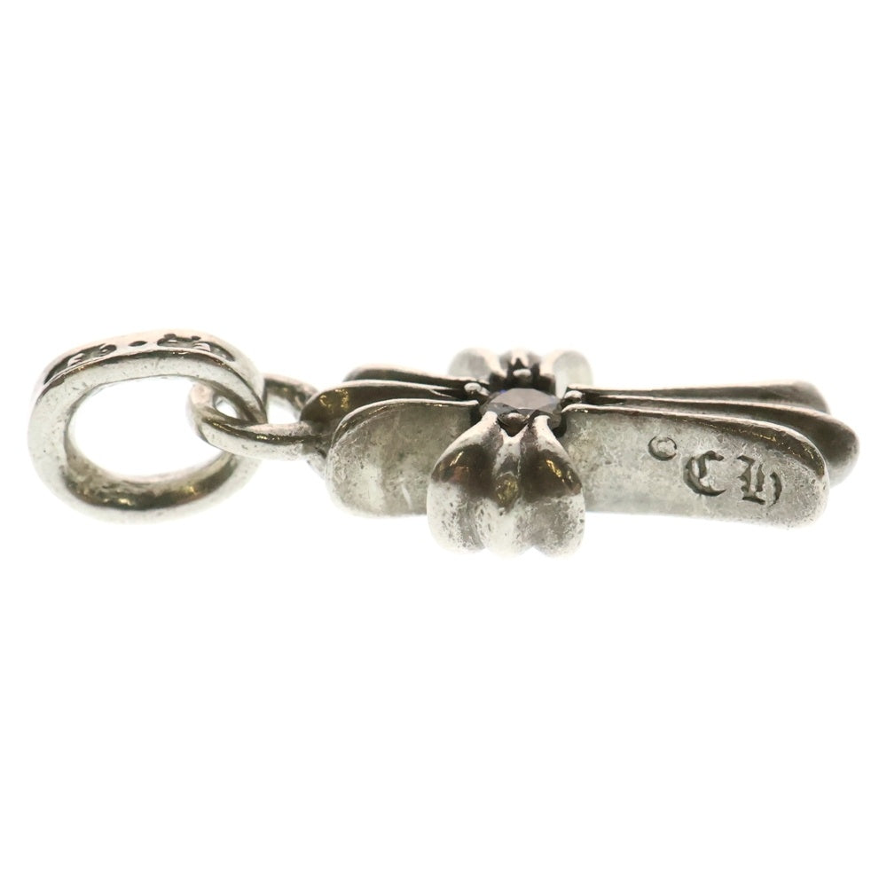 CHROME HEARTS(クロムハーツ) CRS BBYFAT DMND ベイビーファットクロス 両面1ダイヤ ペンダントトップ シルバー BCA238