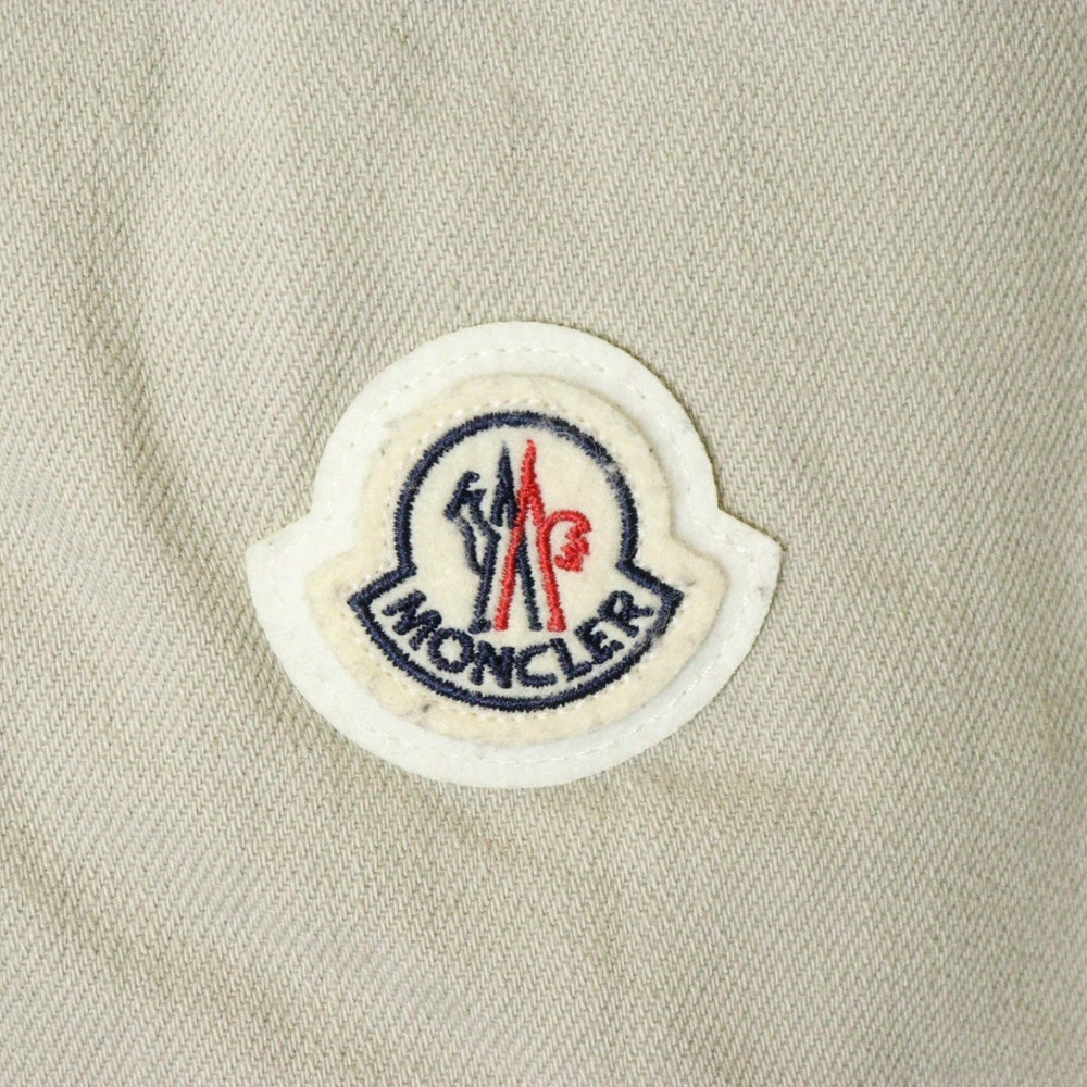 MONCLER(モンクレール) 22AW Grey Cargo trousers ロゴ刺繍 グレイカーゴ ワッペンロゴ ストレート ペインターパンツ トラウザーズ ベージュ H20912A00011 5968Z