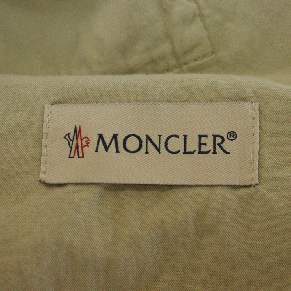 MONCLER(モンクレール) 22AW Grey Cargo trousers ロゴ刺繍 グレイカーゴ ワッペンロゴ ストレート ペインターパンツ トラウザーズ ベージュ H20912A00011 5968Z
