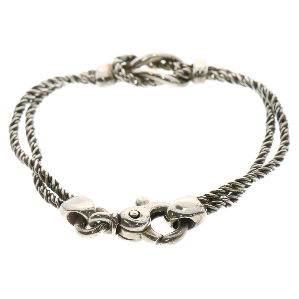 TIFFANY&Co(ティファニー) ダブルロープ センターノット チェーンブレスレット シルバー