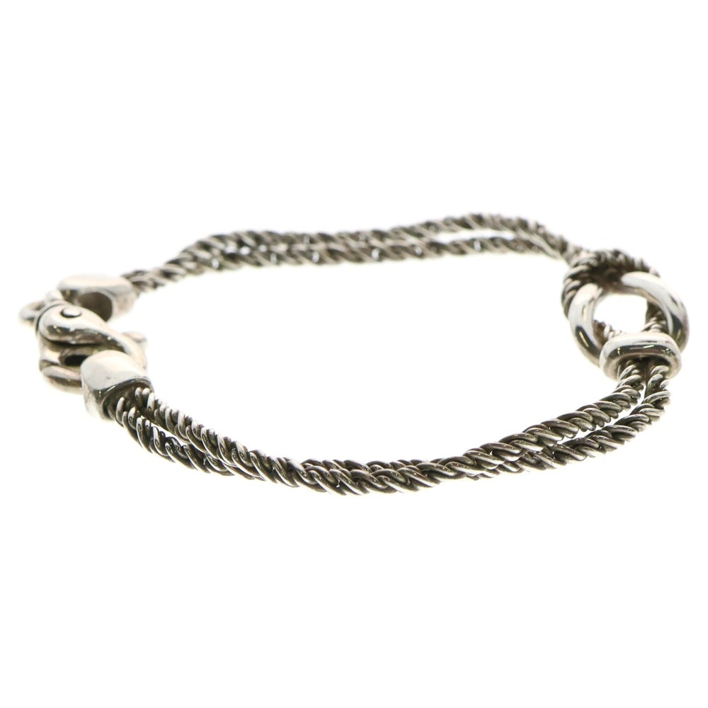 TIFFANY&Co(ティファニー) ダブルロープ センターノット チェーンブレスレット シルバー
