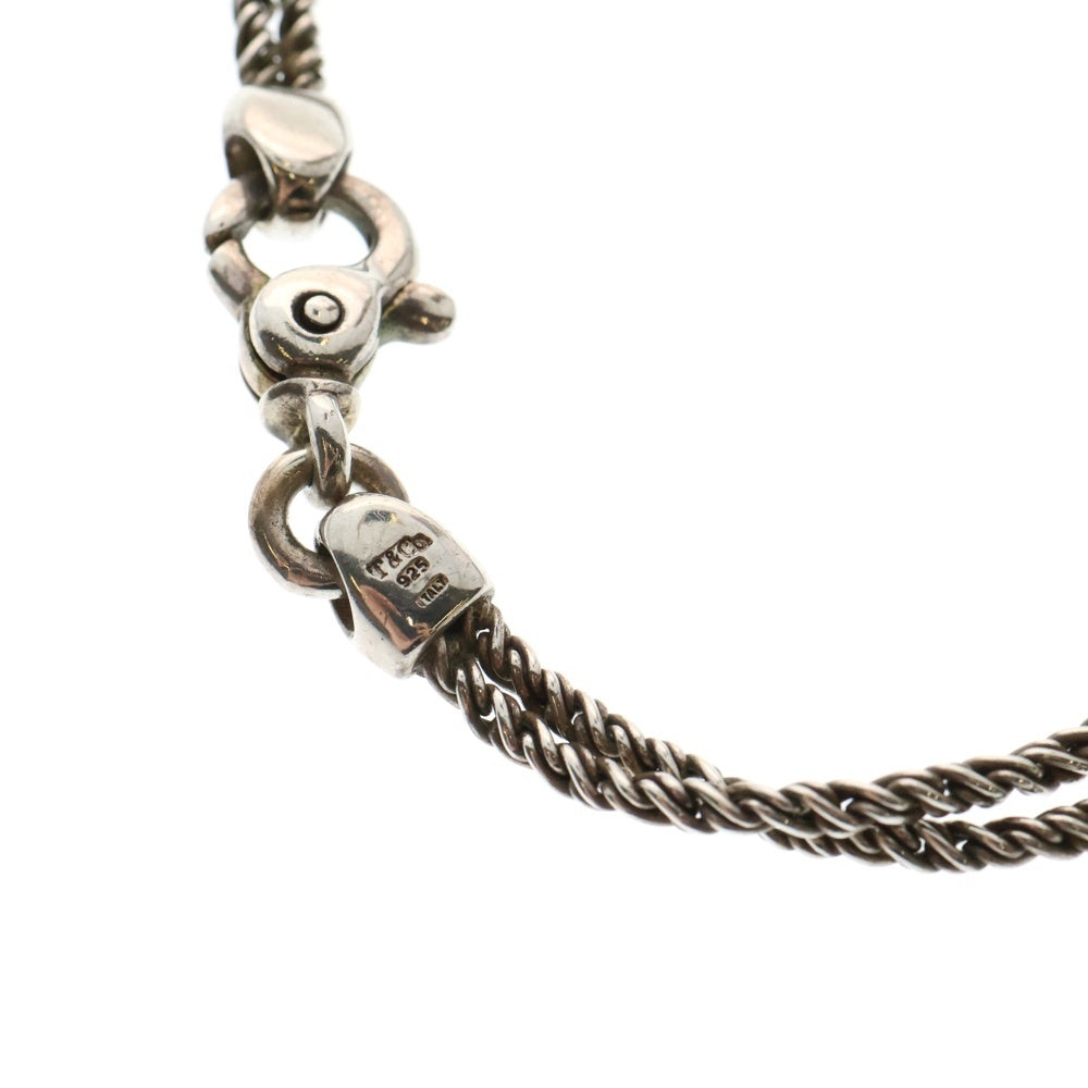 TIFFANY&Co(ティファニー) ダブルロープ センターノット チェーンブレスレット シルバー