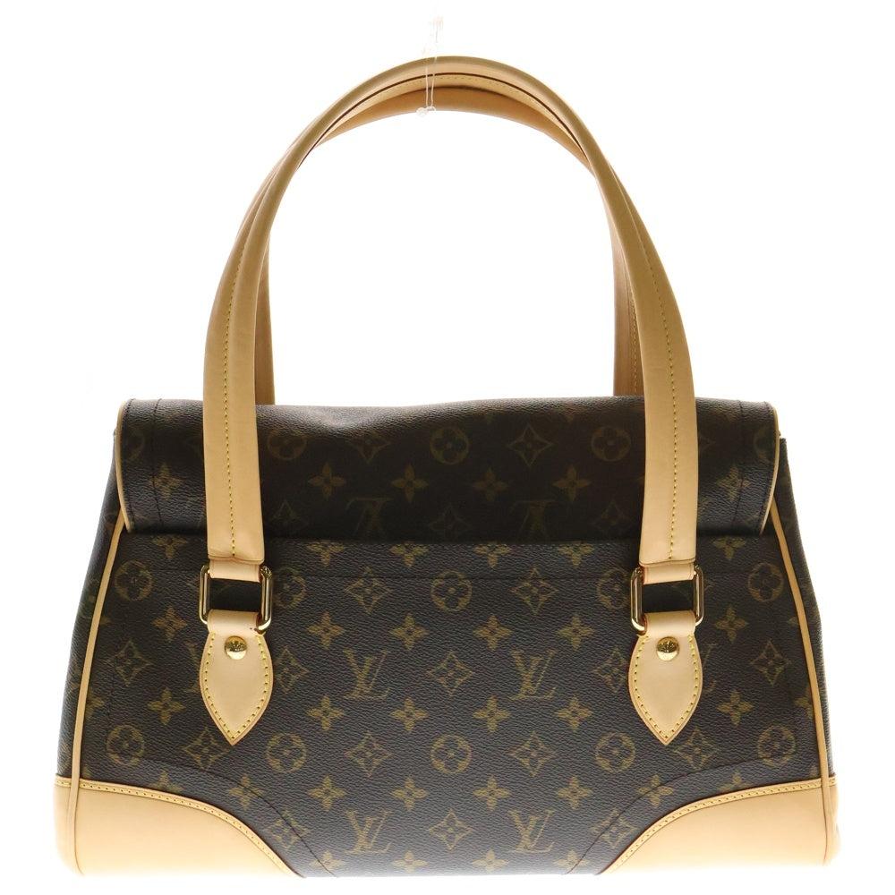 LOUIS VUITTON(ルイヴィトン) モノグラム ビバリーGM ハンドバッグ ブラウン レザー×PVC ゴールド金具 M40120