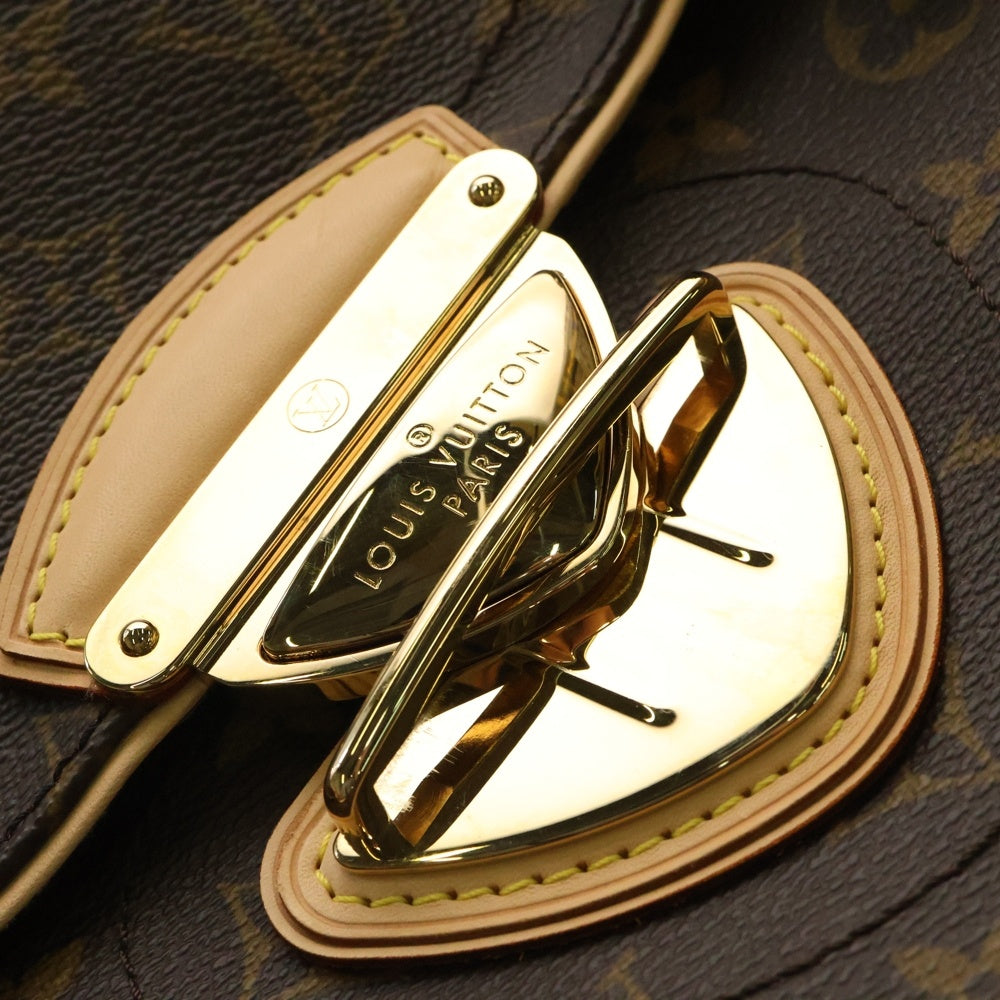 LOUIS VUITTON(ルイヴィトン) モノグラム ビバリーGM ハンドバッグ ブラウン レザー×PVC ゴールド金具 M40120