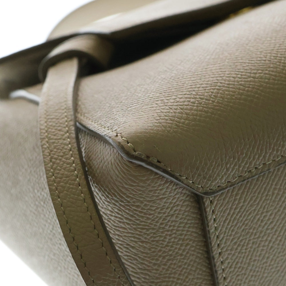 CELINE(セリーヌ) ベルトバッグ ナノ レザー 2WAY ハンド ショルダーバッグ ゴールド金具 ベージュ