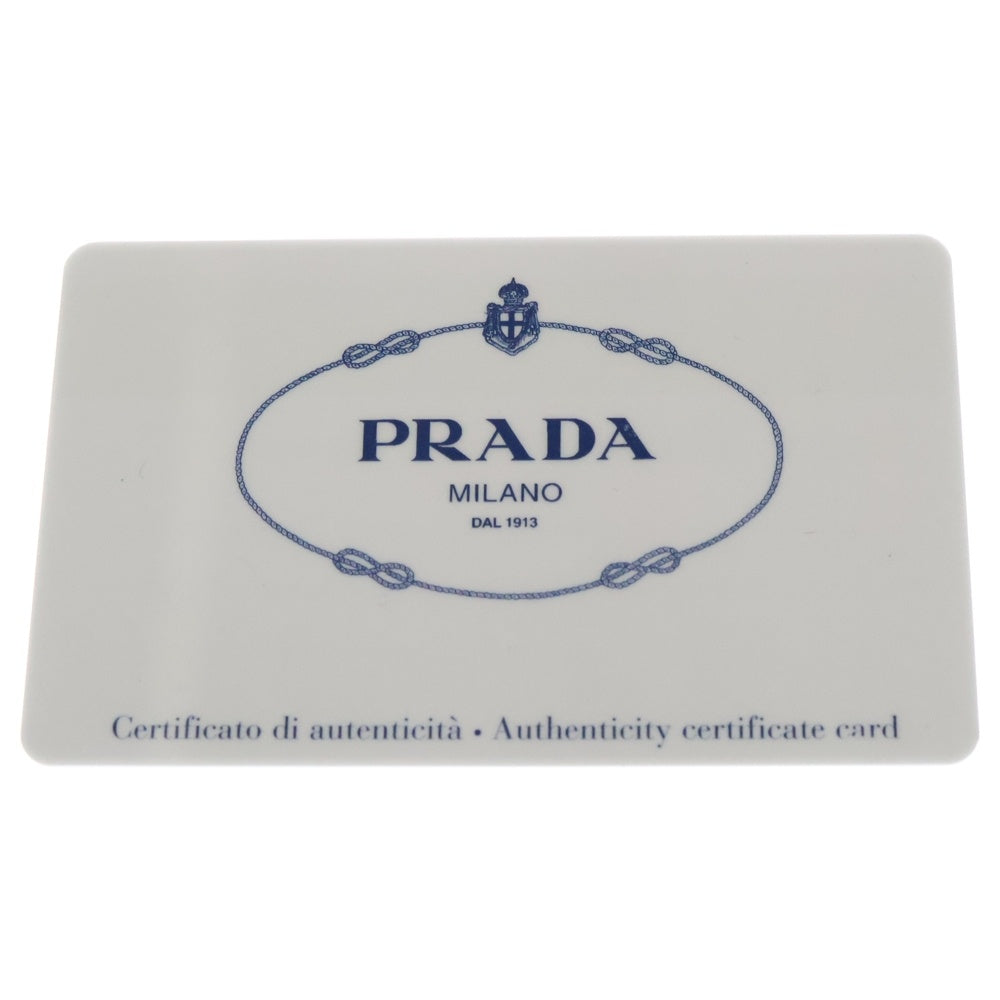 PRADA(プラダ) チェーンショルダーバッグ シルバー金具 ブラウン レザー