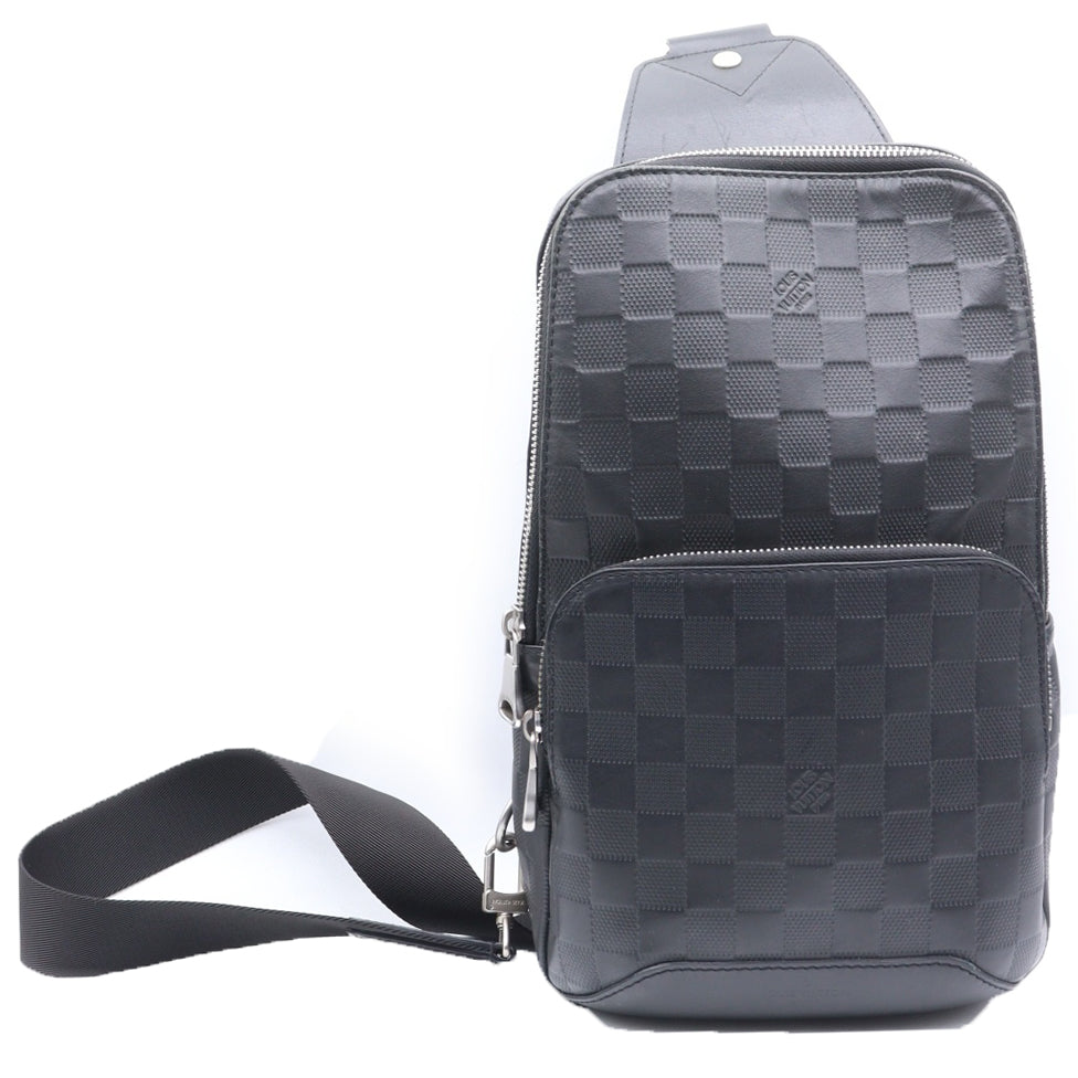 LOUIS VUITTON(ルイヴィトン) ダミエアンフィニ アヴェニュー スリングバッグ ノワール レザーボディバッグ ブラック N45303