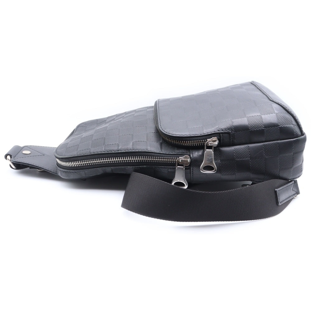 LOUIS VUITTON(ルイヴィトン) ダミエアンフィニ アヴェニュー スリングバッグ ノワール レザーボディバッグ ブラック N45303