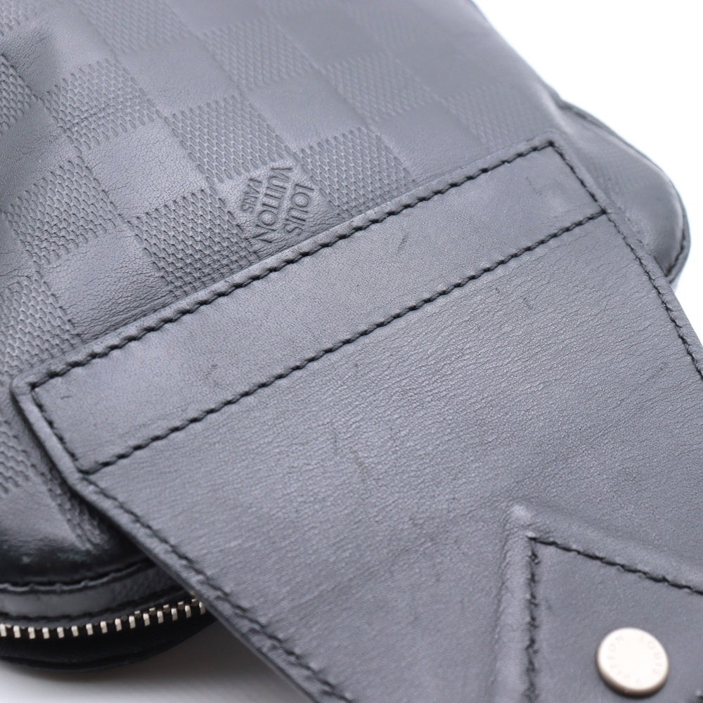 LOUIS VUITTON(ルイヴィトン) ダミエアンフィニ アヴェニュー スリングバッグ ノワール レザーボディバッグ ブラック N45303