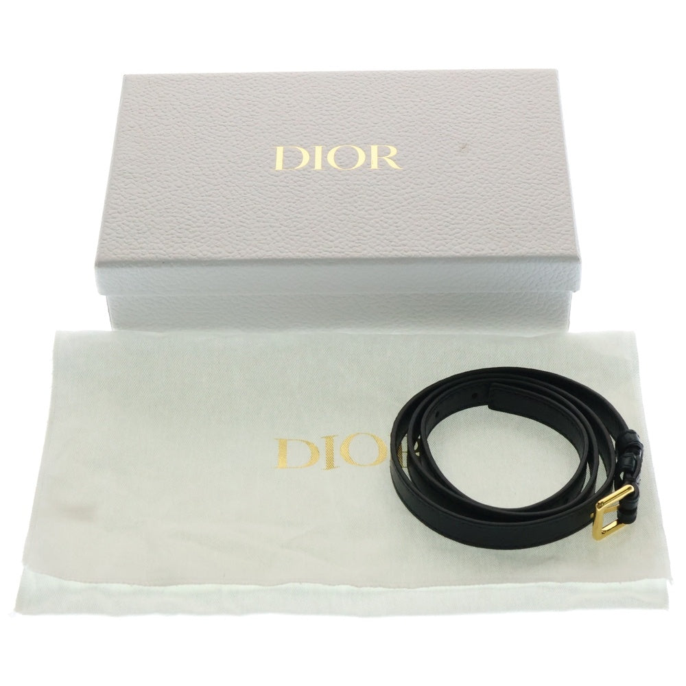 Christian Dior(クリスチャンディオール) 30 モンテーニュ オブリーク トロッター柄 キャンバス レザー CDロゴプレート ウエストポーチ ベルトバッグ ゴールド金具 ネイビー