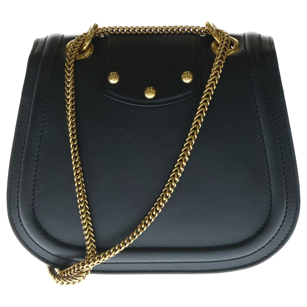 DOLCE & GABBANA(ドルチェアンドガッバーナ) AMORE DG チェーンショルダーバッグ ミニバッグ ブラック ゴールド金具 レザー