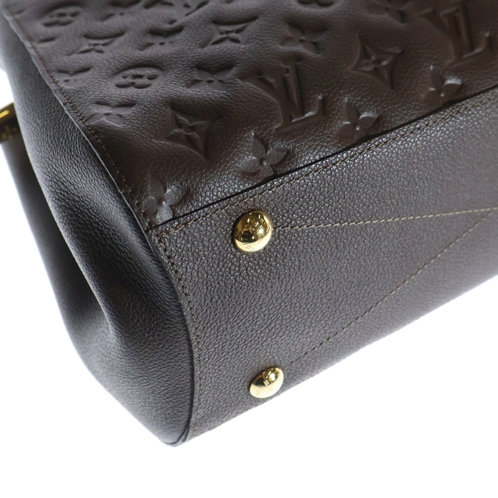 LOUIS VUITTON(ルイヴィトン) モノグラム・アンプラント モンテーニュMM テール 2WAYバッグ ハンドバッグ ショルダーバッグ ゴールド金具 ブラウン レザー M41047