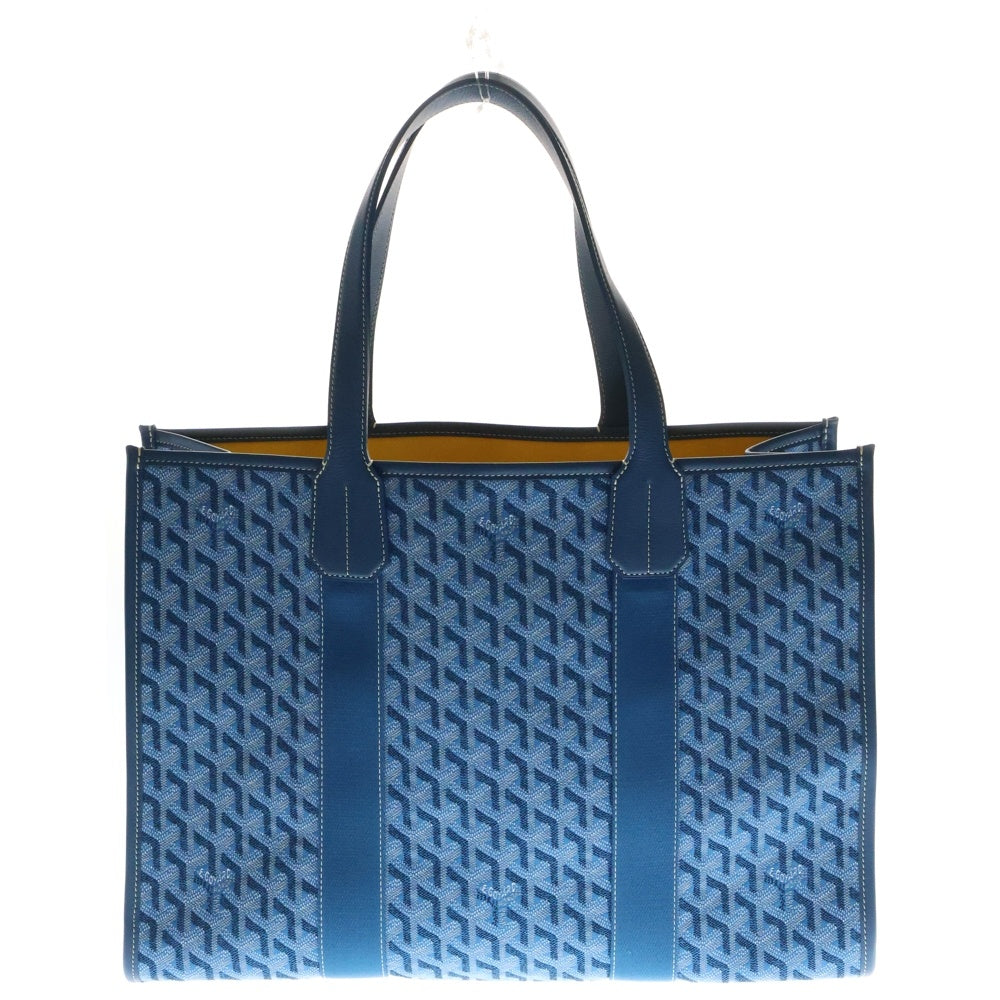 GOYARD(ゴヤール) ヴィレットMM 総柄 キャンバス レザー トートバッグ ブルー
