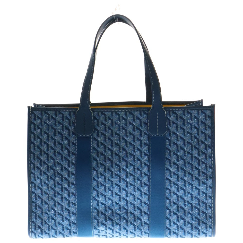 GOYARD(ゴヤール) ヴィレットMM 総柄 キャンバス レザー トートバッグ ブルー