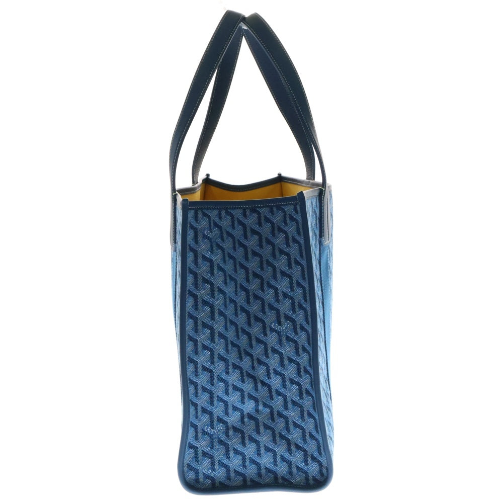 GOYARD(ゴヤール) ヴィレットMM 総柄 キャンバス レザー トートバッグ ブルー