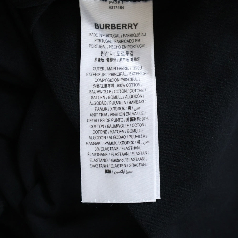 BURBERRY(バーバリー) EMERSON TB エマソン ラバーロゴプリント クルーネック 半袖Tシャツ カットソー ブラック 8017472