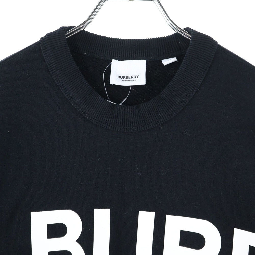 BURBERRY(バーバリー) ホースフェリー ラバーロゴプリント クルーネック プルオーバースウェットトレーナー ブラック 8040695