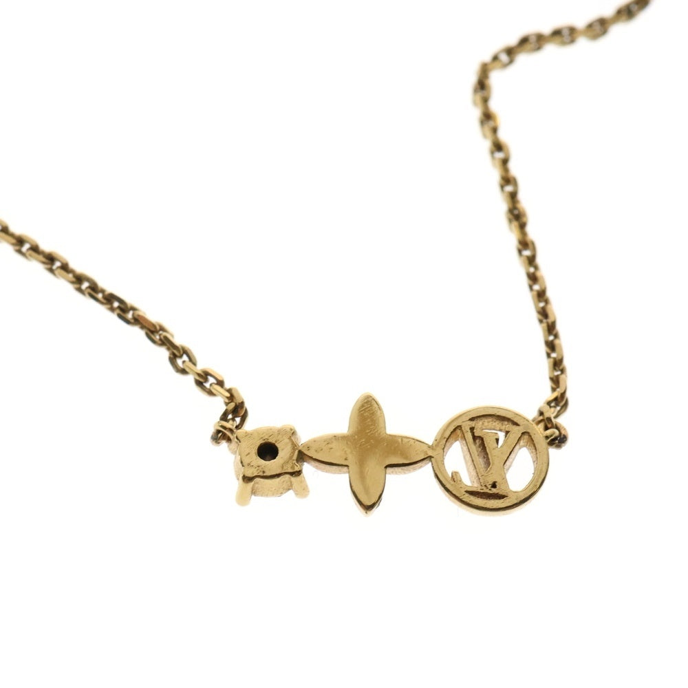 LOUIS VUITTON(ルイヴィトン) コリエ・プティ・ルイ ネックレス LVサークル モノグラムフラワー ペンダント ゴールド GP M00368