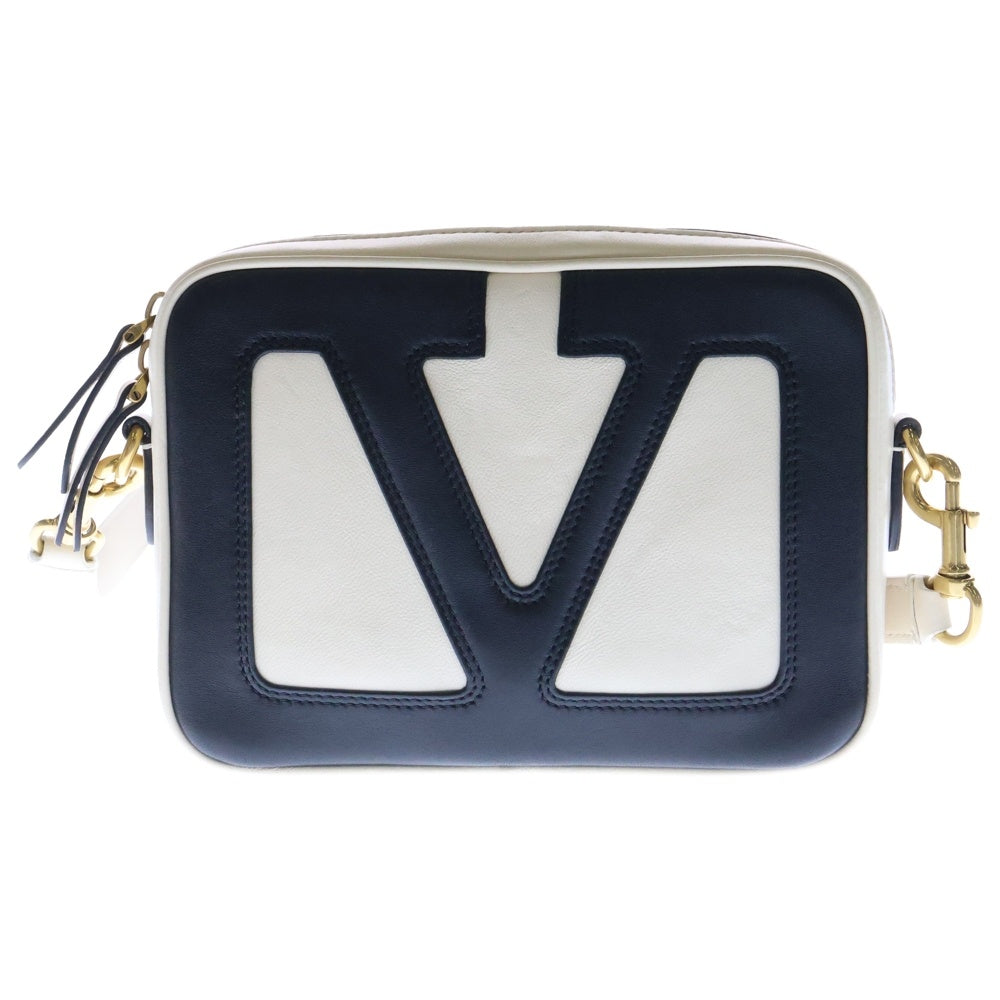 VALENTINO(ヴァレンティノ) ヴァレンティノガラヴァーニ ヴィヴァ スーパースター クロスボディバッグ ブラック×ホワイト ナッパレザー