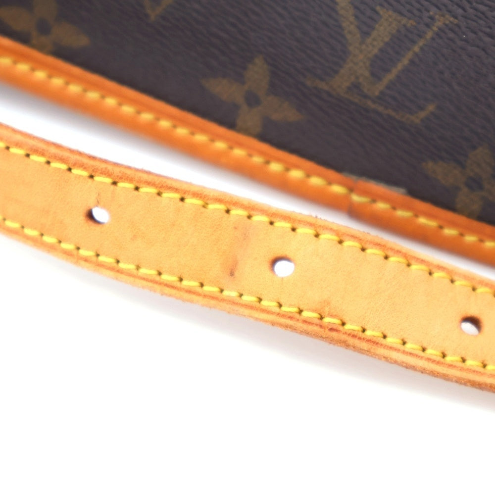 LOUIS VUITTON(ルイヴィトン) モノグラム ソローニュ ショルダーバッグ ブラウン ゴールド金具 レザー×PVC M42250 レディース