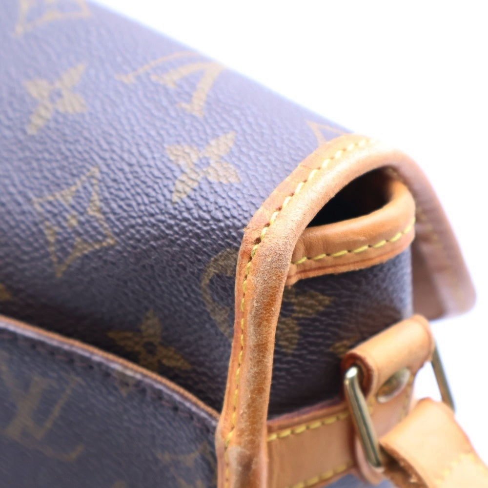 LOUIS VUITTON(ルイヴィトン) モノグラム ソローニュ ショルダーバッグ ブラウン ゴールド金具 レザー×PVC M42250 レディース