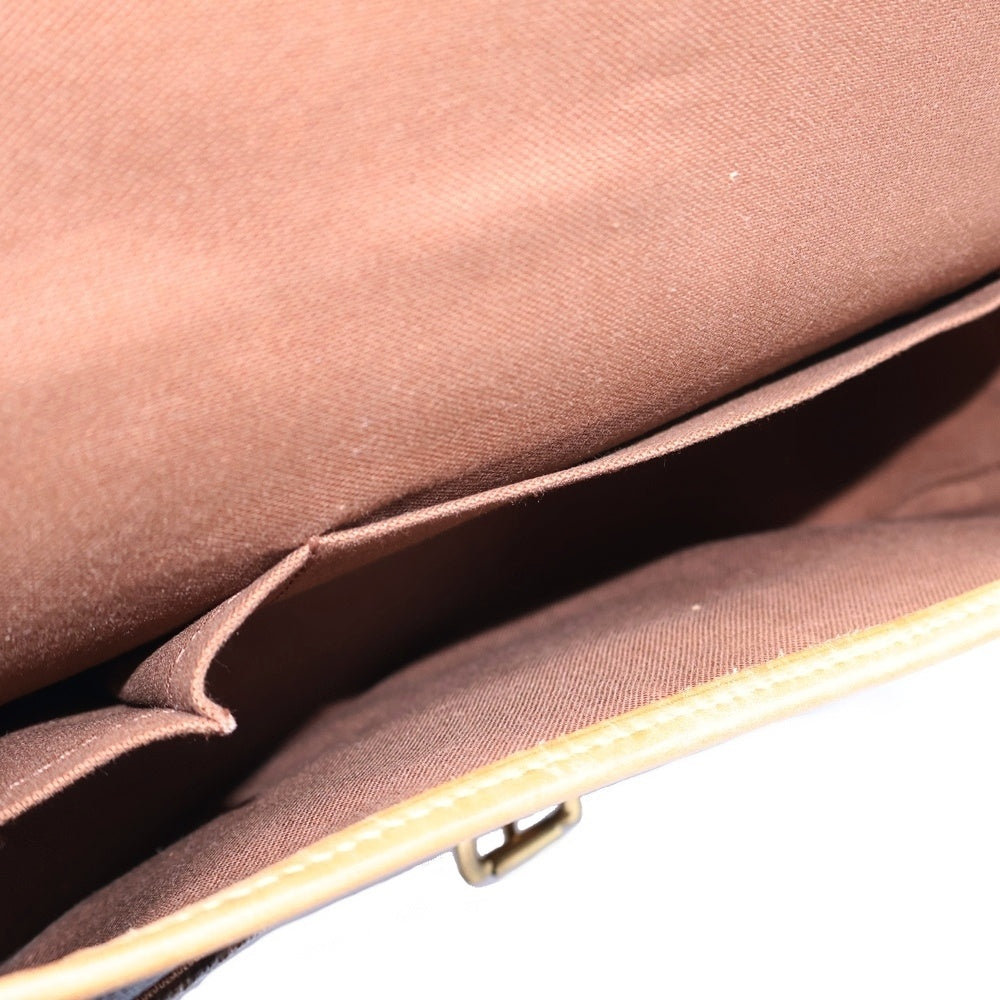 LOUIS VUITTON(ルイヴィトン) モノグラム ソローニュ ショルダーバッグ ブラウン ゴールド金具 レザー×PVC M42250