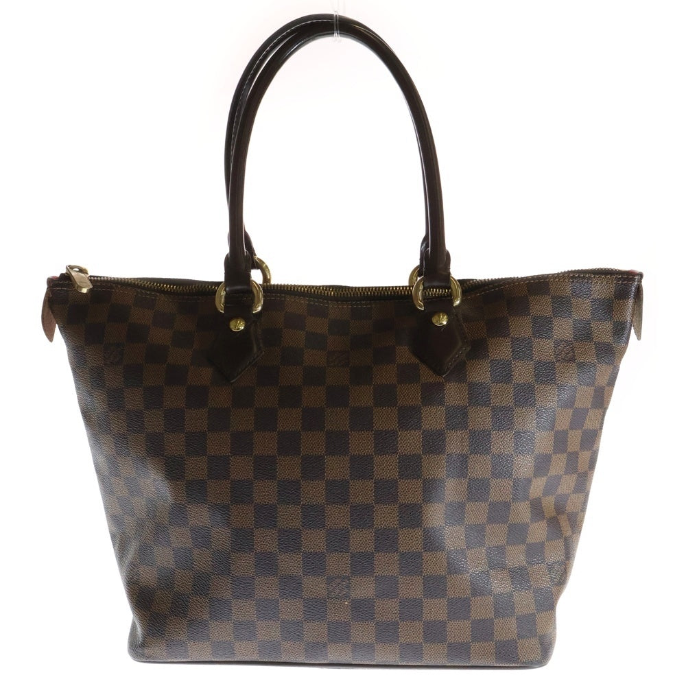 LOUIS VUITTON(ルイヴィトン) サレヤMM ダミエ エベヌ PVC レザー ハンド トートバッグ ゴールド金具 ブラウン N51182
