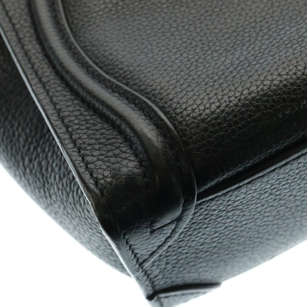 CELINE(セリーヌ) ラゲージナノショッパー 2WAY レザーハンドバッグ ショルダーバッグ ブラック レディース