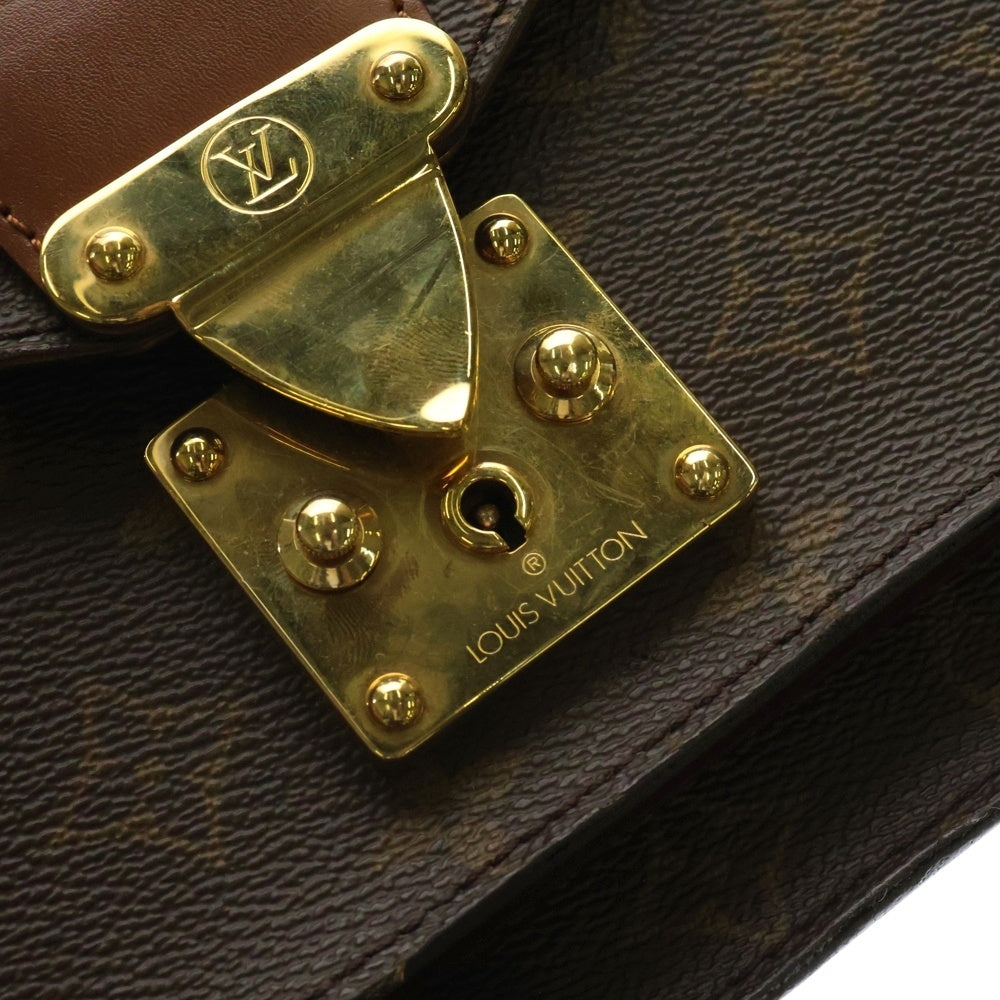 LOUIS VUITTON(ルイヴィトン) モノグラム モンソー28 2WAYバッグ ハンドバッグ ショルダーバッグ ブラウン ゴールド金具 レザー×PVC M51185