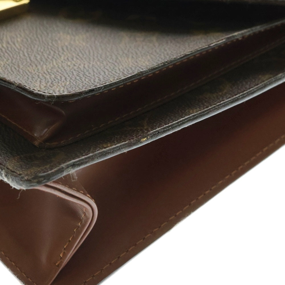LOUIS VUITTON(ルイヴィトン) モノグラム モンソー28 2WAYバッグ ハンドバッグ ショルダーバッグ ブラウン ゴールド金具 レザー×PVC M51185